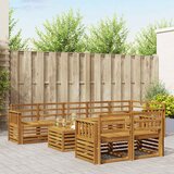  Set vanjskih sofa 9 kom. Prirodna Poliester | shoptok.hr