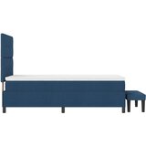  Postelja s škatlastim vzmetenjem z vzmetnico in klopjo modra 80x200 cm tkanina, (22082871) | Shoptok.si