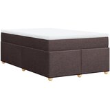 vidaXL box spring postelja z vzmetnico temno rjava 120x190 cm blago, (21309890) | Shoptok.si