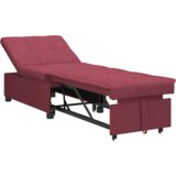 vidaXL Krevet na razvlačenje s kotačem Crvena 191 x 67 x 82 cm Tkanina | shoptok.hr