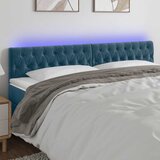  LED uzglavlje tamnoplavo 180x7x78/88 cm baršunasto | shoptok.hr