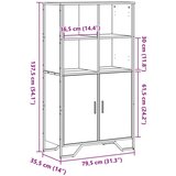  Visoka komoda boja hrasta 79 5x35 5x137 5 cm konstruirano drvo | shoptok.hr