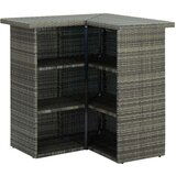Poli kutni barski stol sivi 100 x 50 x 105 cm od poliratana | shoptok.hr