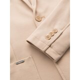 Ombre Men's SLIM knit jacket with subtle texture - beige | Shoptok.si