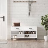 The Living Store Regal za čevlje visok sijaj bel 102x35x55 cm inženirski les - Klop Za Čevlje, (21437390) Cene