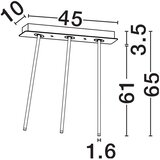Nova Luce Mat črna aluminijasta LED stropna svetilka z upogljivo konstrukcijo 10x45 cm Stilvi – | Shoptok.si