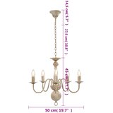 Luster antikni bijeli 5 žarulja E14 | Eponuda.com