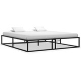 Maison Chic Posteljni okvir - Dvoposteljna postelja - Zakonska postelja črn kovinski 200x200 cm-J4972, (21769873) | Shoptok.si