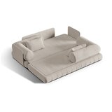 Cosmopolitan Design Bež baršunasti sklopiva sofa 206 cm Kemi – | shoptok.hr