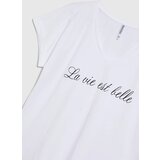 Marisse White T-Shirt With The Inscription | Shoptok.si