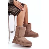 Boto PS1 Women's Fur-Lined Insulated Snow Boots Dark Beige Abrams | shoptok.hr