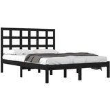  Za krevet od masivne borovine crni 200 x 200 cm | shoptok.hr