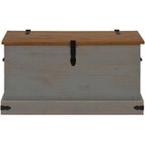 vidaXL Skrinja za shranjevanje HALDEN sivo 91x48x47cm Masivni les, bor | Shoptok.si