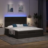  Okvir kreveta s madracima crni 160x200cm baršunasti | shoptok.hr