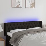  LED uzglavlje crno 163x16x78/88 cm od tkanine | shoptok.hr