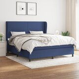 The Living Store Box spring postelja z vzmetnico modra 160x200 cm blago - Box Spring Postelja, (21514113) Cene