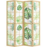 HOMCOM paravan netkani material, borovina 160D x 1,8Š x 170V cm naravno+zeleno, (5000235509) Cene