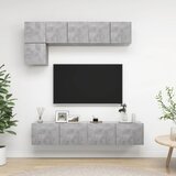 The Living Store Komplet TV omaric 5-delni betonsko siva iverna plošča - Komplet TV Omaric, (21374478) Cene