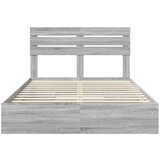  Postelja s shranjevanjem z vzglavjem Siva Sonoma 150 x 200 cm, (5000105784) | Shoptok.si