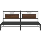  Posteljni okvir brez vzmetnice rjavi hrast 200x200 cm inž. les, (21829408) | Shoptok.si