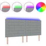  LED Uzglavlje sa svjetlosivim dizajnom 200 cm platno | shoptok.hr