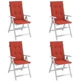vidaXL Blazina za stol 4 kosi melanž rdeča 120x50x4 cm blago