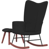  Gugalni stol s stolčkom črn žamet, (20804164) | Shoptok.si