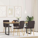  Blagovaonske stolice od tkanine 4 kom tamnosmeđe | shoptok.hr
