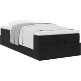  Otomanski okvir kreveta s madraca crni 100x200cm baršunasti | shoptok.hr
