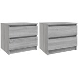  Noćni ormarići 2 kom sivi hrast 50x39x43,5 cm konstruirano drvo | shoptok.hr