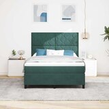  Postelja s pomičnim dnom in vzmetnico & LED Temno zelena 160x200 cm Žamet, (22050763) | Shoptok.si
