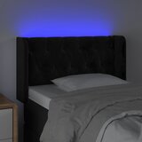  LED uzglavlje crno 83x16x78/88 cm baršunasto | shoptok.hr