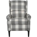 Maison Chic Naslanjač - Relax naslanjač belo sivo blago, (22061865) | Shoptok.si