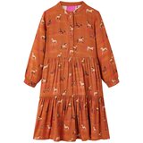 vidaXL Dječja haljina boja konjaka 104 | shoptok.hr