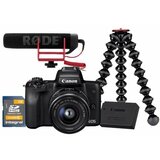 Canon fotoaparat eos M50 mark 2 + 15-45mm + vlogger kit