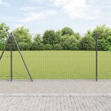 vidaXL stebri za ograje z osnovami 52 kos Ø32mm 68,5cm galvanizirano jeklo | Shoptok.si