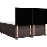  Krevet s oprugama i madracem tamnosmeđi 200x200 cm od tkanine | shoptok.hr