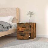 vidaXL Stenska nočna omarica dimljen hrast 50x36x47 cm | Shoptok.si