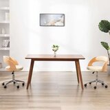  Okretne blagovaonske stolice 2 kom od drva i umjetne kože krem | shoptok.hr