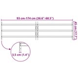  Rešetka za prozor Crna 174 x 45 cm Čelik s prahom premazan | shoptok.hr