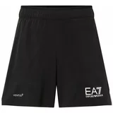 Ea7 Emporio Armani Sportske hlače crna / prljavo bijela