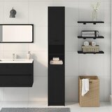  Kupaonski ormar s policom Crni hrast 32 x 34 x 188,5 cm | shoptok.hr