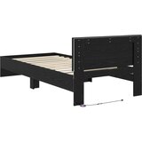  Krevetna konstrukcija s LED svjetlom Crni hrast 80 x 200 cm | Eponuda.com