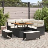  Sjedeća garnitura za vrt 8 kom. Crna poliratan 187.5 x 187.5 x 85 cm | Shoptok.si
