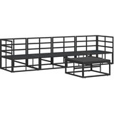  Sjedeća garnitura za vrt 5 pcs Crna Metal | shoptok.hr