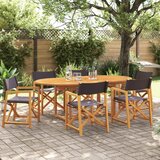 Maison Chic Zložljivi Vrtni Stoli - Stol za vrti 6 kosov temno sivo blago JS3041, (21876047) | Shoptok.si