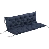 3-sitzer Bankauflage 150 x 98 x 8 cm, Sitzkissen mit Bändern, für Innen & Außen, (5000505090)
