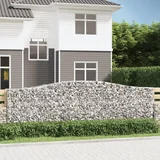 vidaXL Obokana gabonska košara 400x50x120/140 cm pocinkano železo
