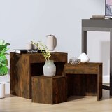  Uklapajući stolići boja dimljenog hrasta 3kom konstruirano drvo | shoptok.hr