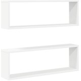  Kockaste zidne police 2 kom bijele 80 x 15 x 26,5 cm drvene | shoptok.hr